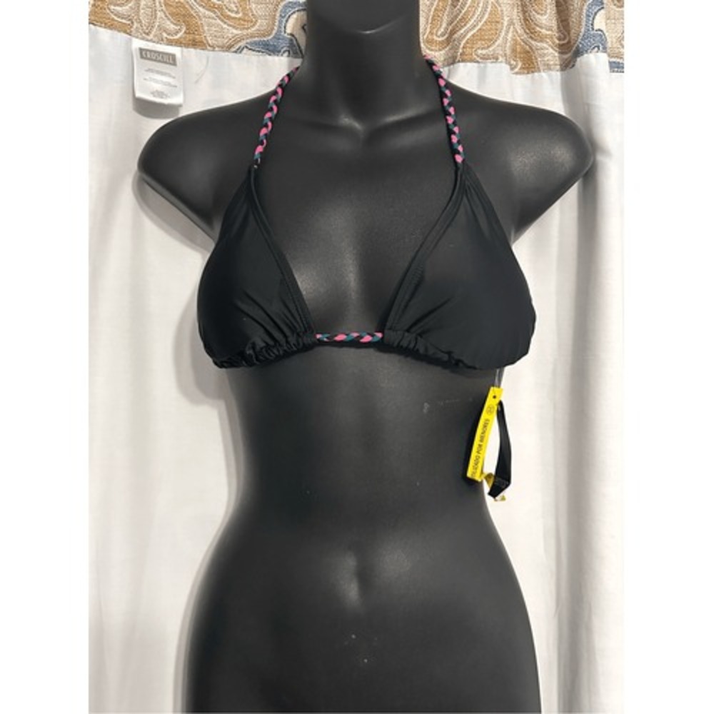 NEW WITH TAGS Esmara Bikini Top black swimsuit top Braided Triangle Bikini Top